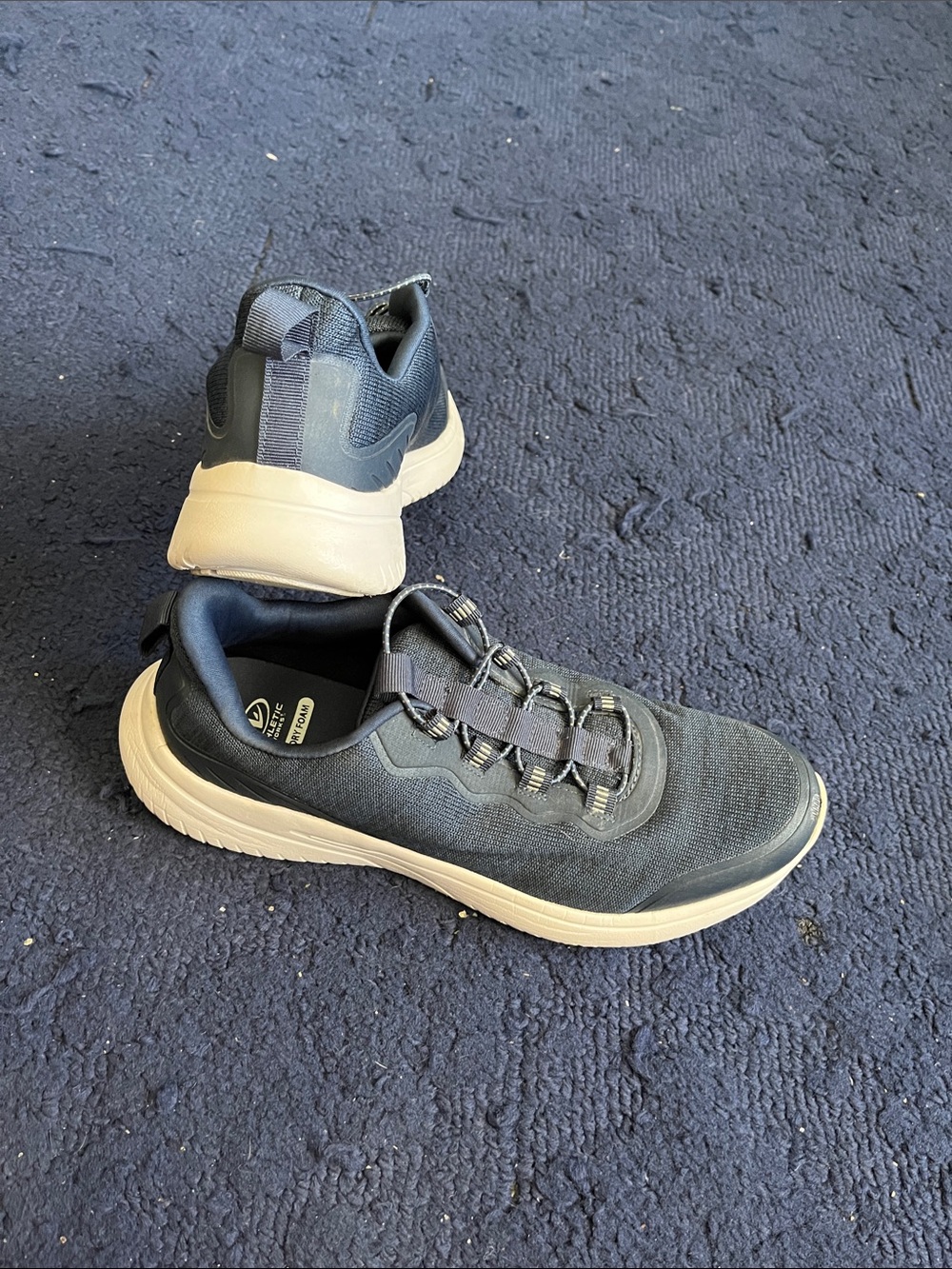 Athletic Works Men's Gray-Blue Mesh Lace-Up Athletic Sneakers